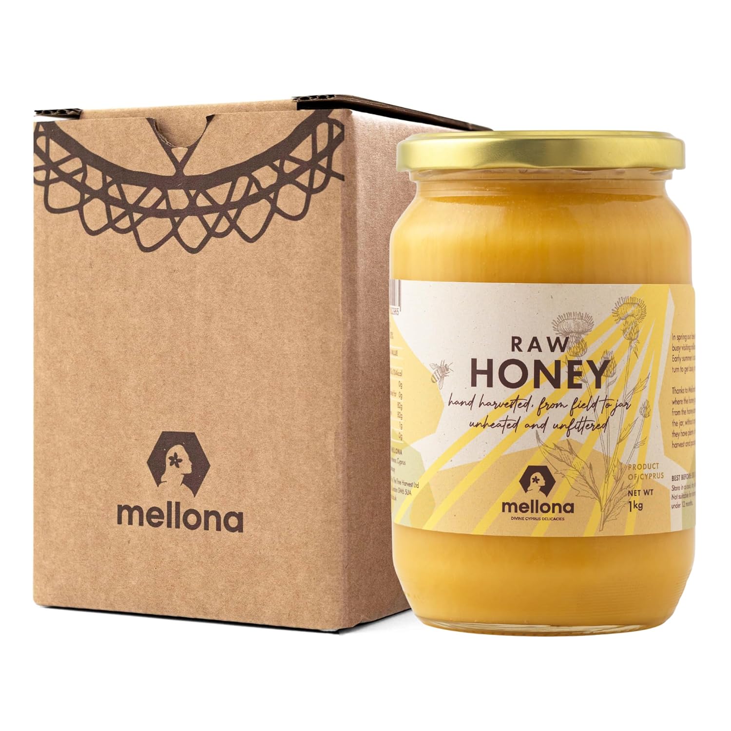 Natural Creamy Golden Honey Unheated & Unfiltered (1KG)