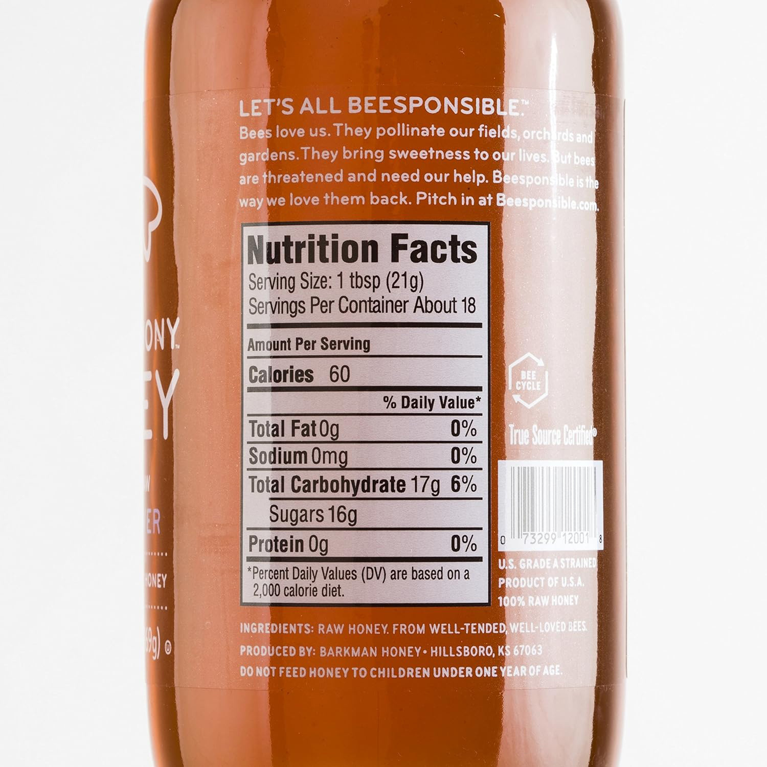 Bee Harmony Wildflower Honey, 12 OZ