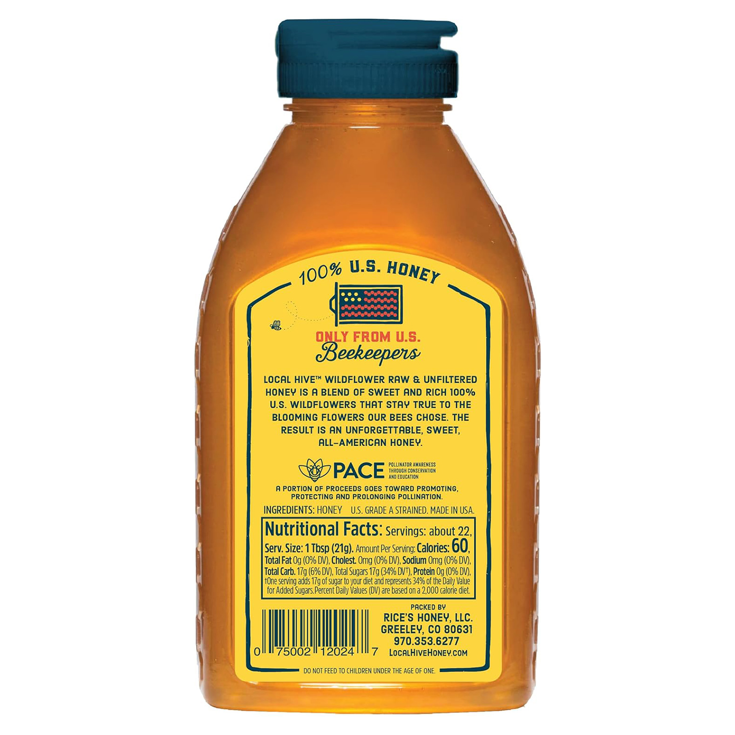 Natural Sweetener Hive Wildflower Honey – 16 oz - 1pack