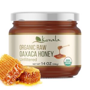 Kevala Organic Raw Oaxaca Honey Pure Glass Jar, 14oz