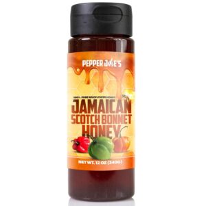Pepper Joe’s Hot Honey Scotch Bonnet Infused Honey. 12oz