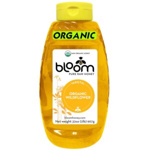 Bloom Pure Organic Raw Unfiltered Honey , 32oz