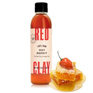 Red Clay Hot Honey Habanero Infused Raw Honey, 9oz