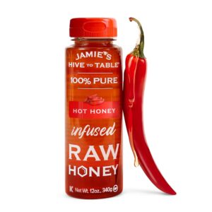 Jamie’s Hive Hot Honey Raw Pepper Infused Honey, 12oz