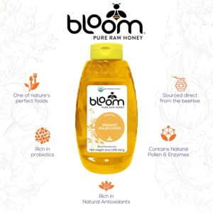 Alternative view of Bloom Pure Organic Raw Unfiltered Honey , 32oz